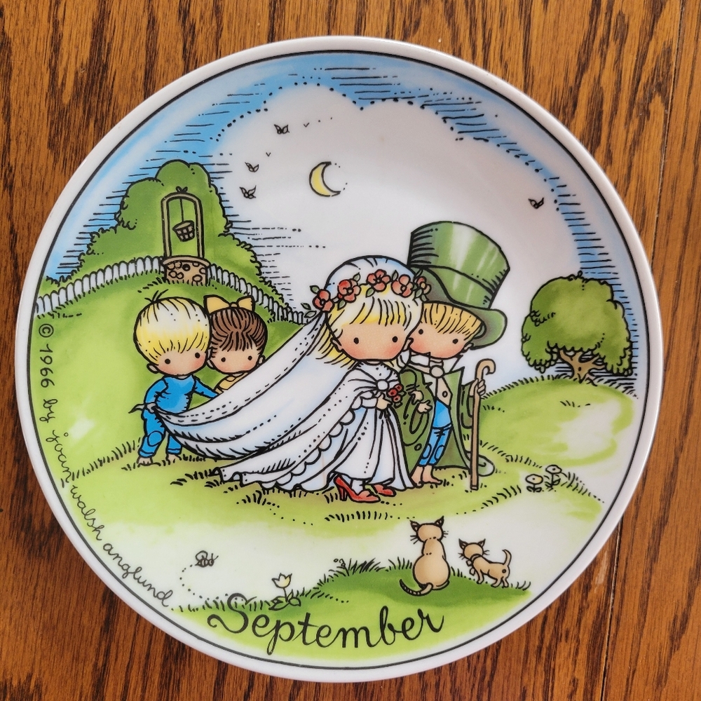 September Wedding Plate 1966 Joan Walsh Anglund West Germany Collectible Vintage